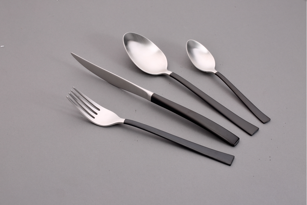 stainless steel cutlery 6061satin PVD black