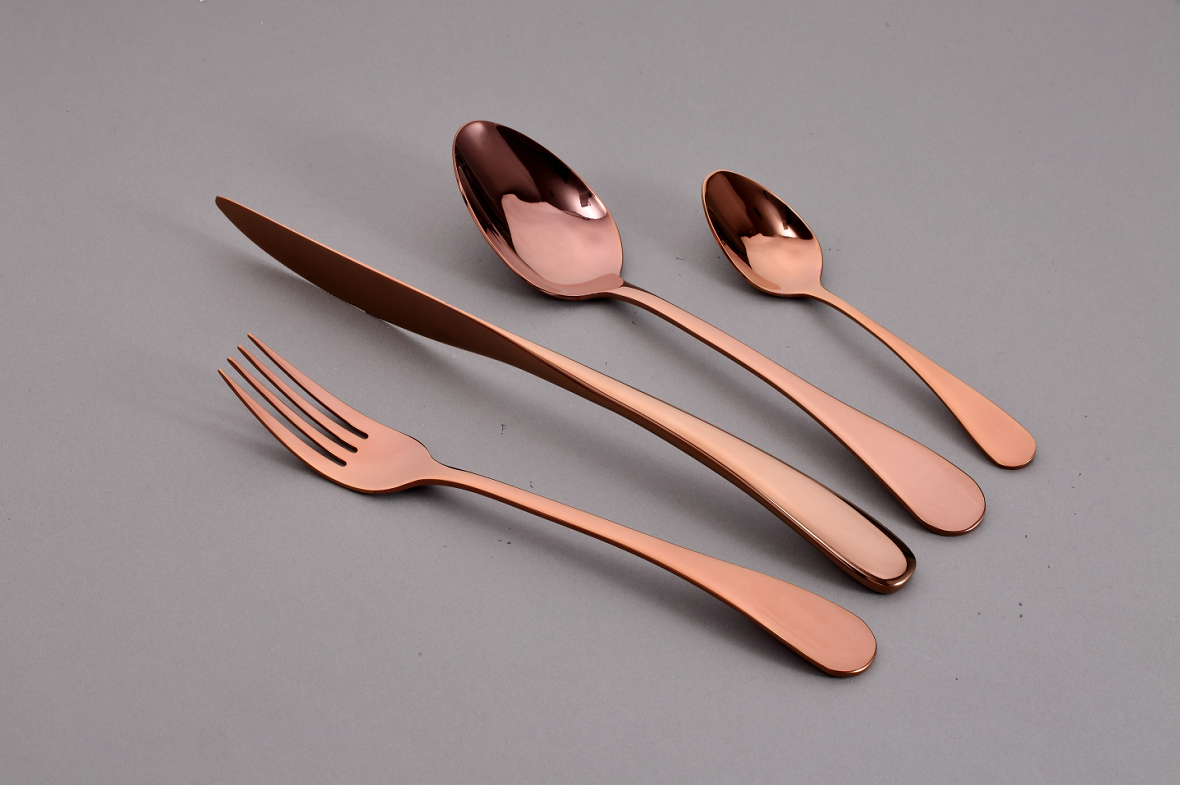 stainless steel cutlery 7076m PVD copper