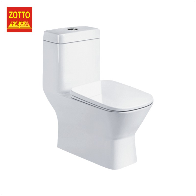One piece S-trap toilet sanitary ware siphonic wc