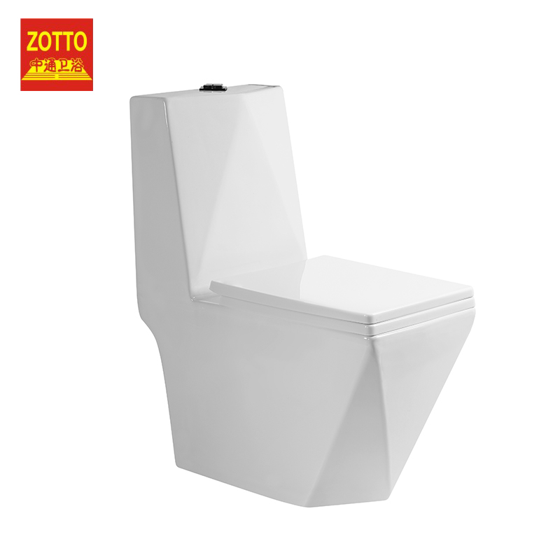 One piece S-trap toilet sanitary ware siphonic wc