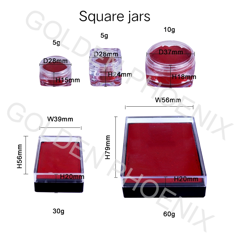 Square Individual Package Face and Body Paint