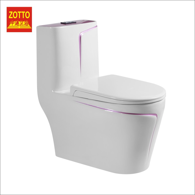 One piece S-trap toilet sanitary ware siphonic wc
