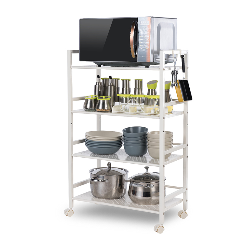 Adjustable Storage Shelf, Metal Kitchen Shelving, Microwave Oven Shelf Utility Storage Shelf