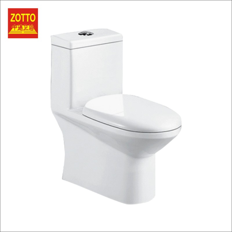 One piece S-trap toilet sanitary ware siphonic wc