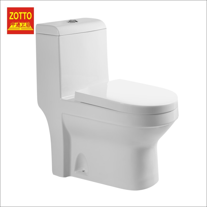 One piece S-trap toilet sanitary ware siphonic wc