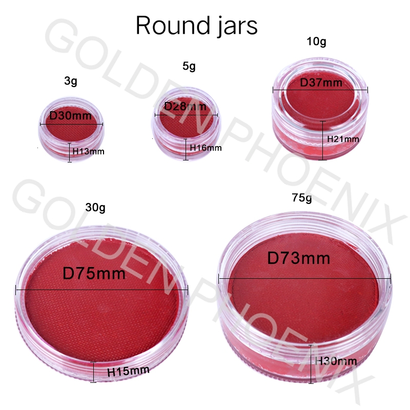 Face and Body Paint Round Container Individual Package