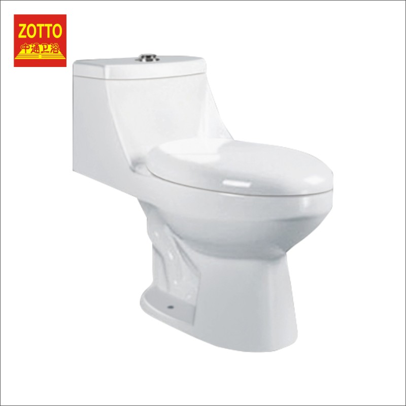 One piece S-trap toilet sanitary ware siphonic wc