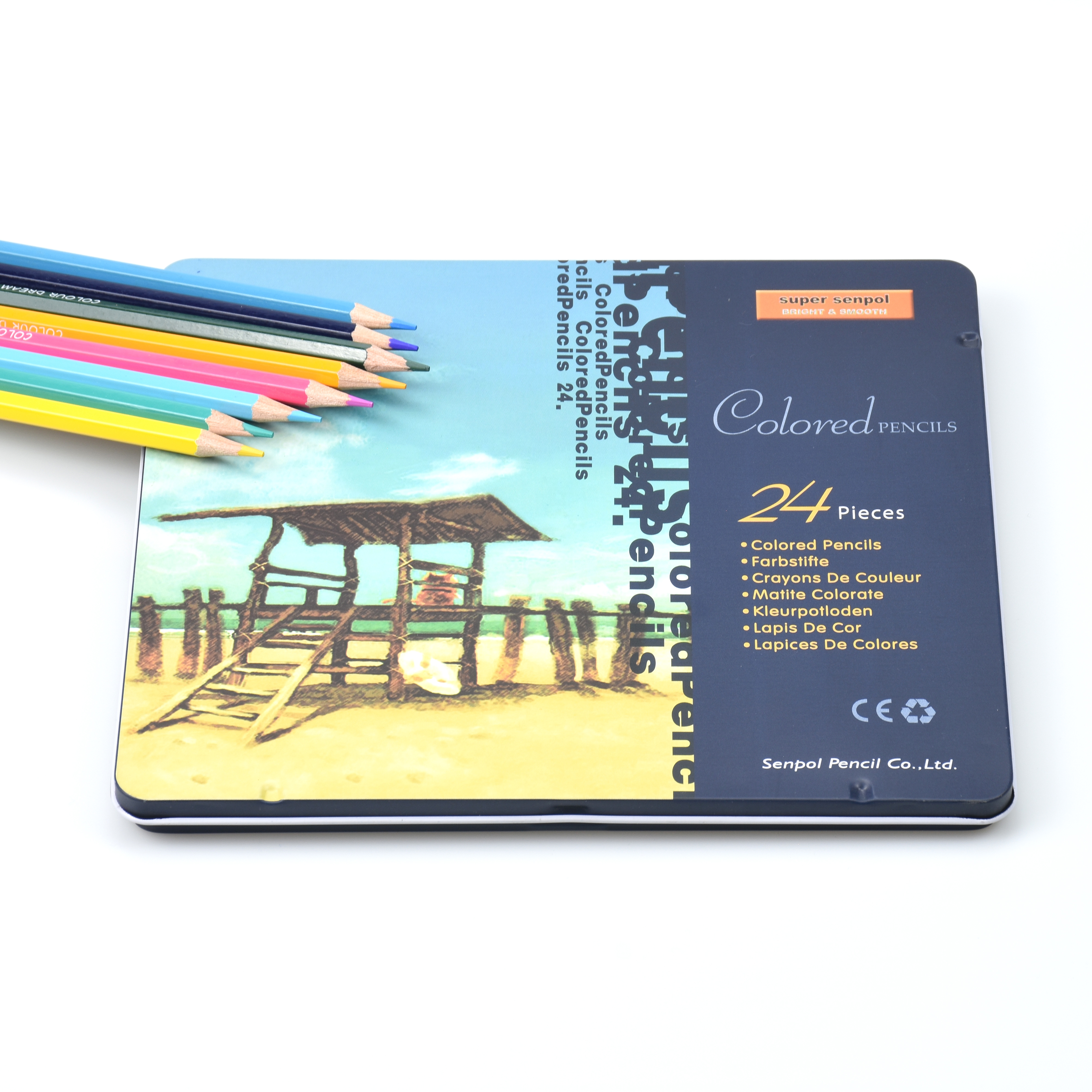 Color pencil metal box