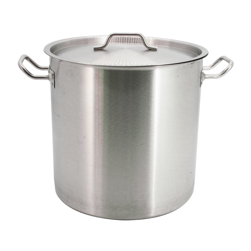 S/S Deep Stockpot W/Cover-Sandwich Bottom