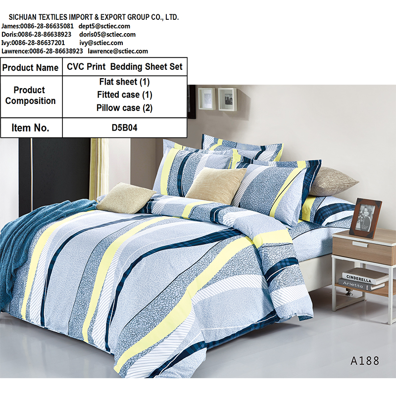 CVC Print Bedding Sheet Set