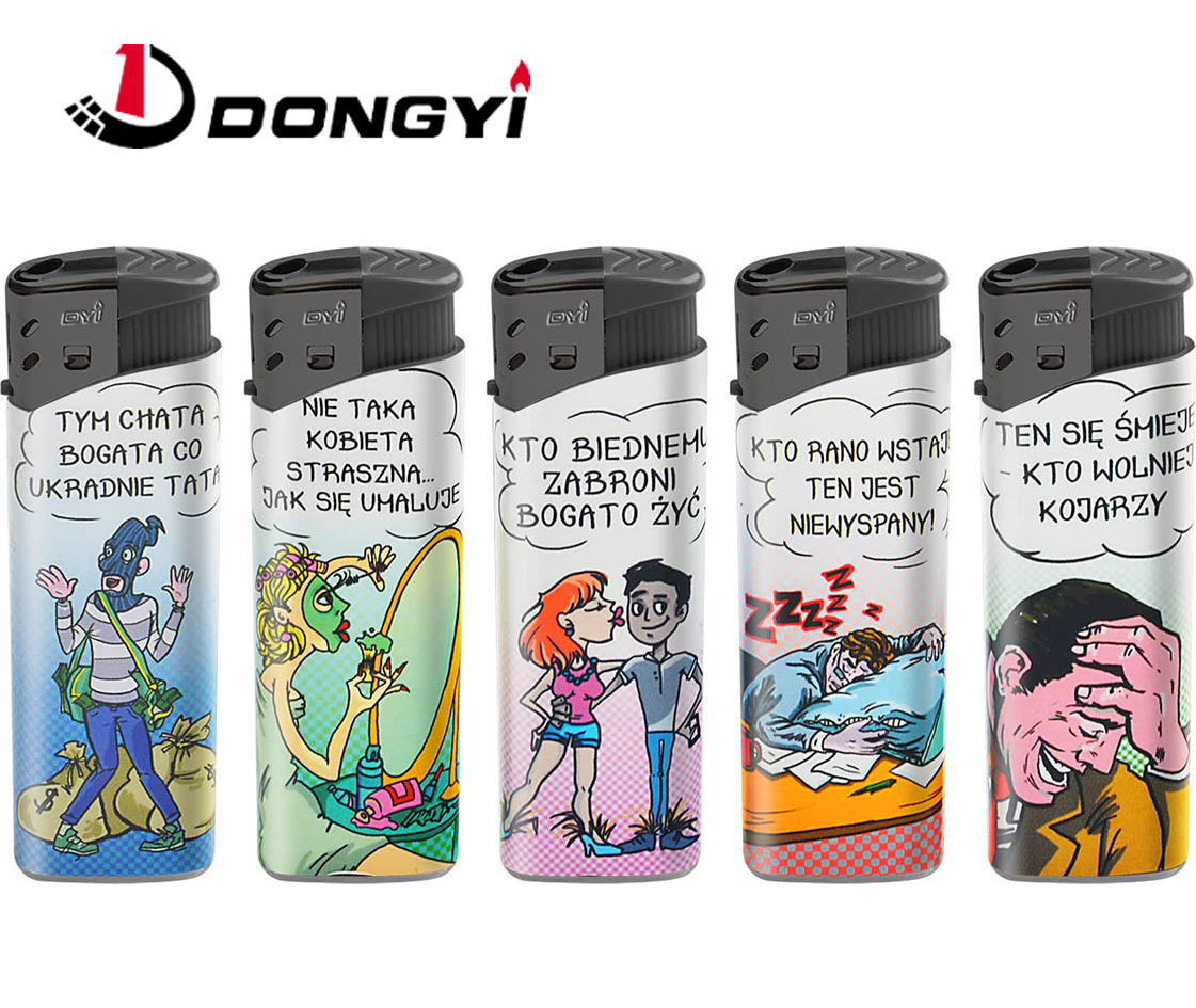 Refillable Electronic Lighter With Label