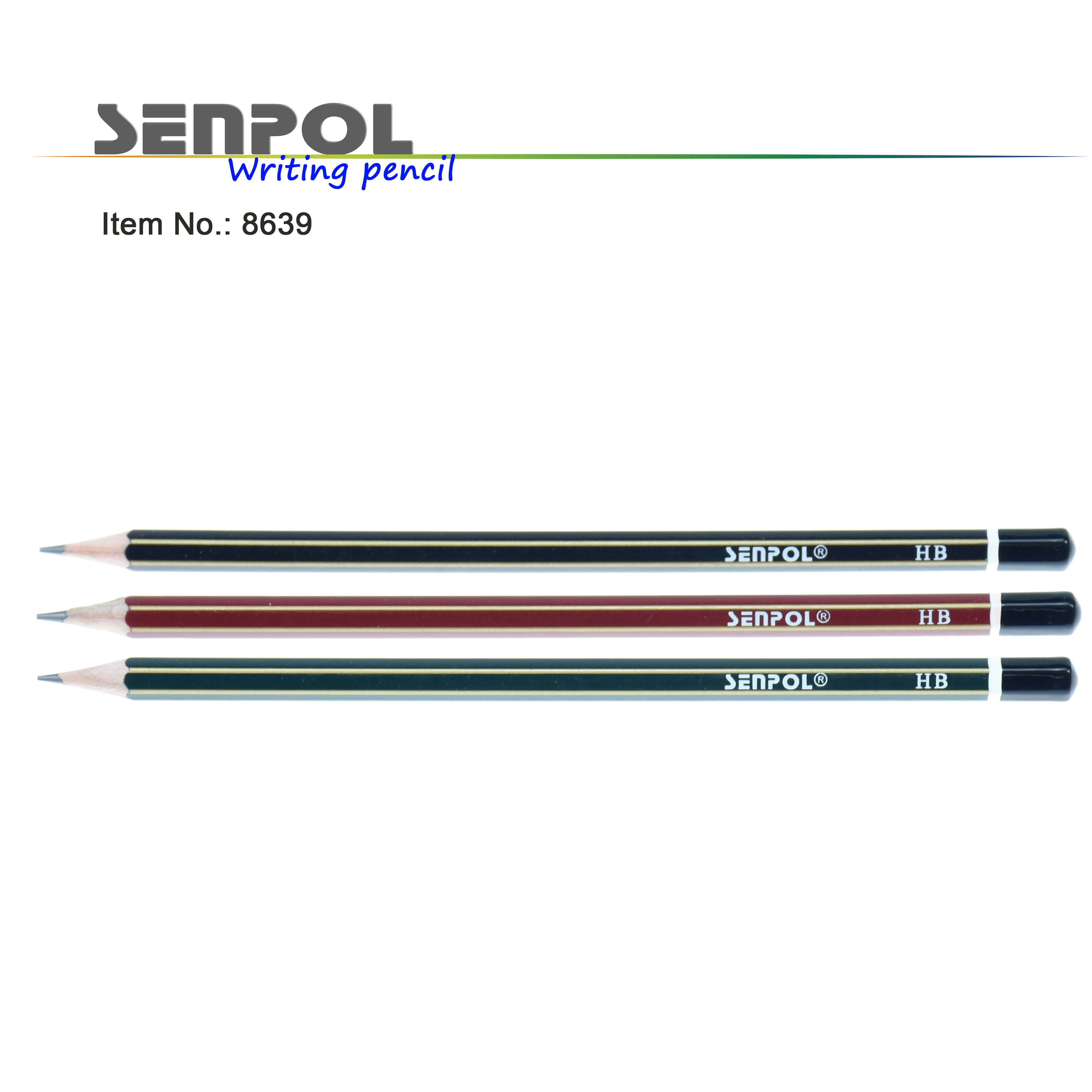 Graphite HB pencil with dipping end