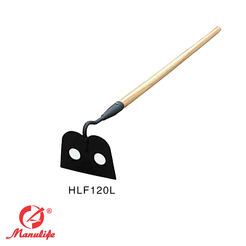 wood handle garden hoe with holes