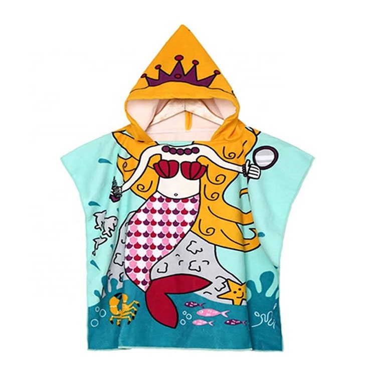 Hooded Towel for Girls Kids and Toddlers Cotton Use for Bath/Pool/Beach Swim Cover ups
