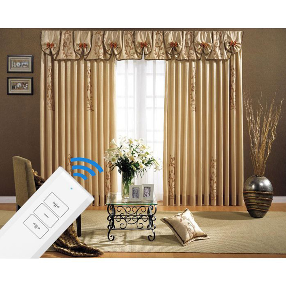 Home hotel design electric smart curtain motor with track curtains automatic