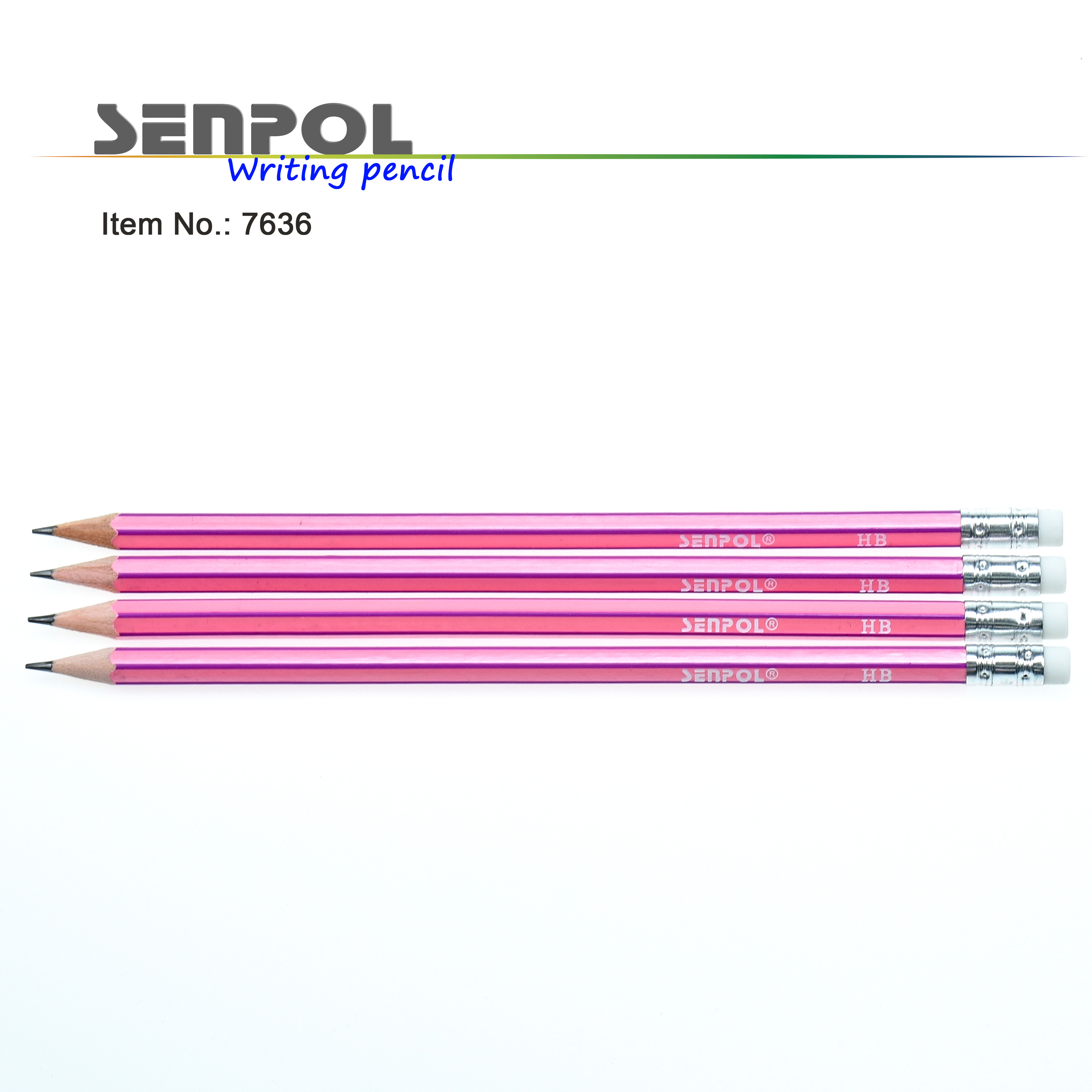 graphite HB pencil with eraser