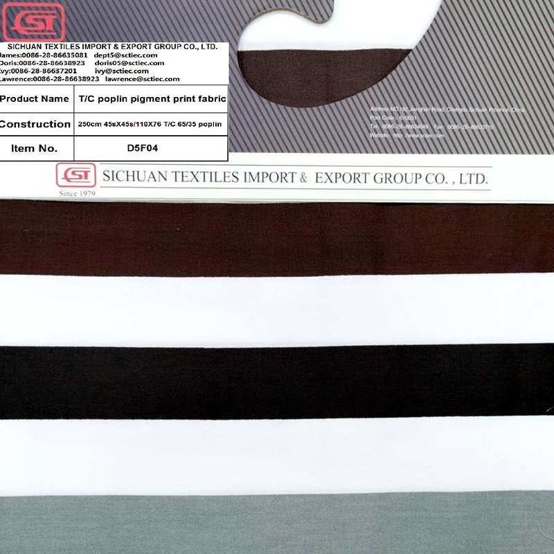 Poly/Cotton Poplin Pigment Print Fabric