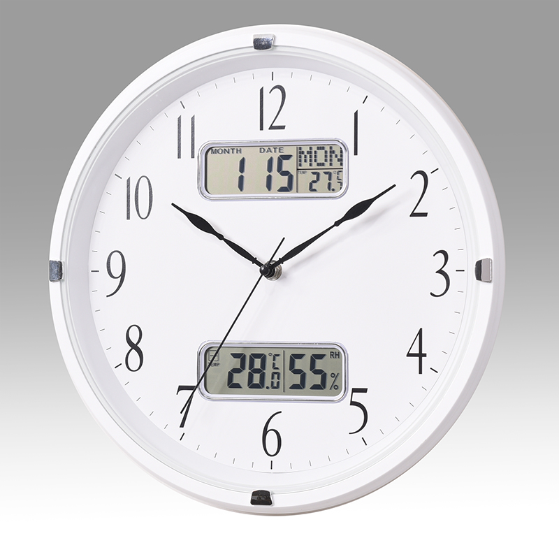 Modern wall clock with LCD show