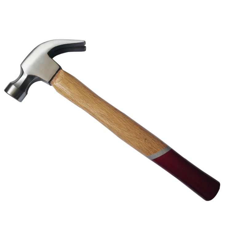 household forged carbon steel Claw Hammer with wood handle