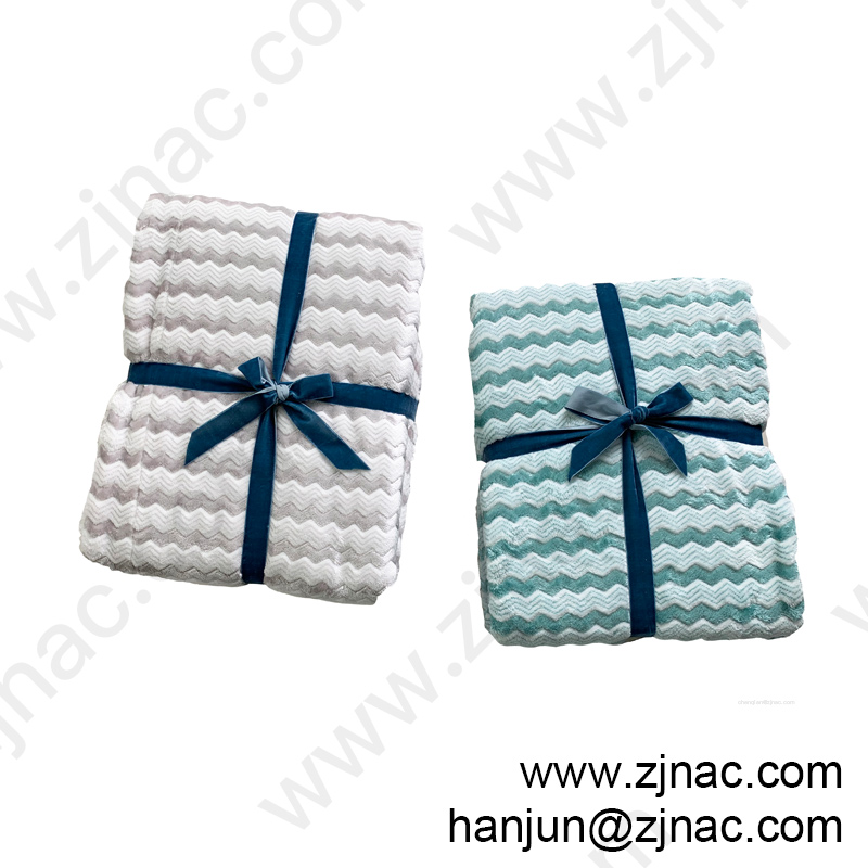 Jacquard flannel blanket