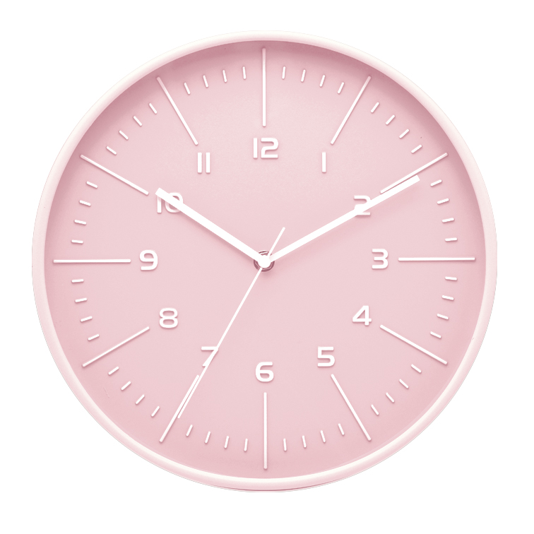 12 inch plastic metallic color wall clock