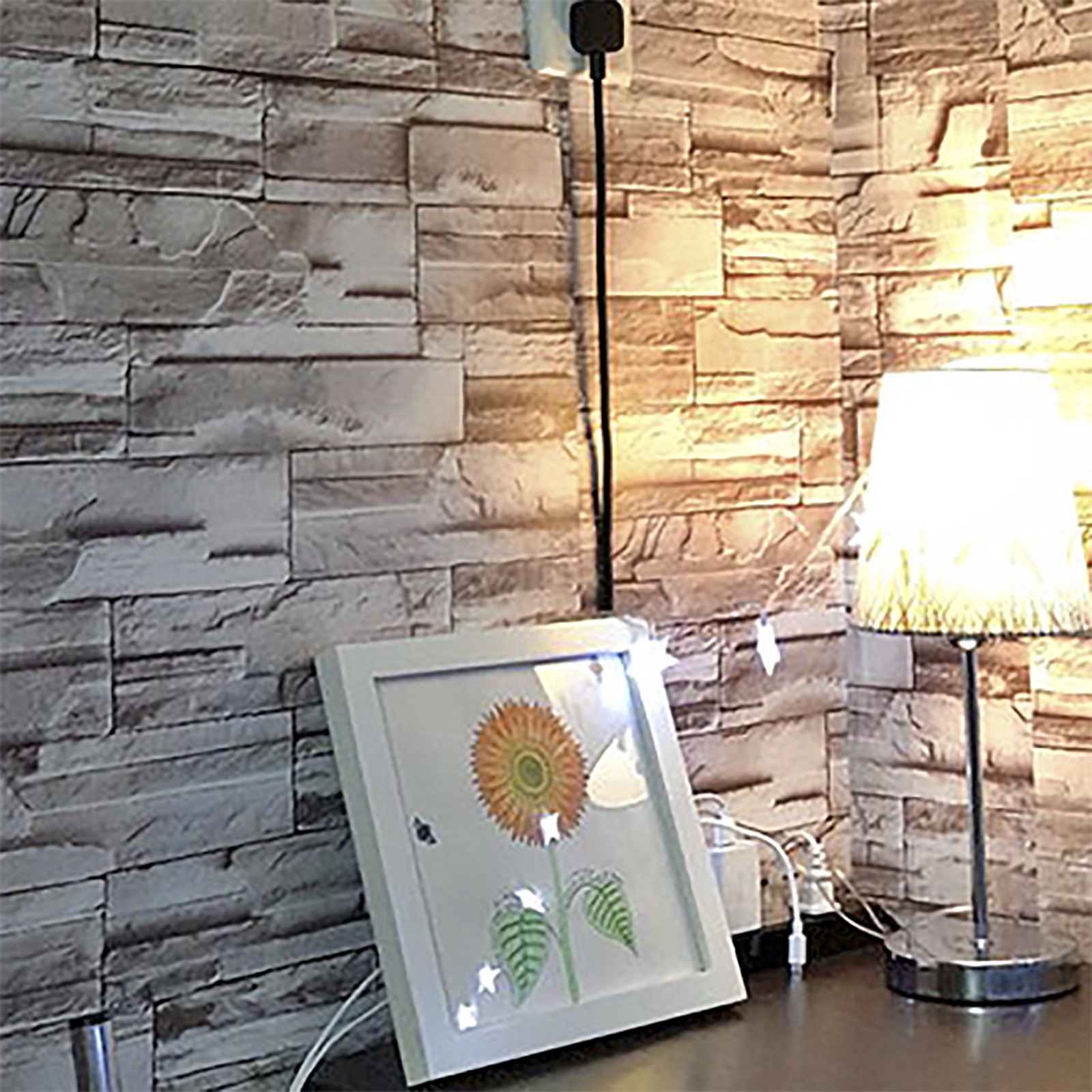 Vinyl adhesive decorative film-stone design