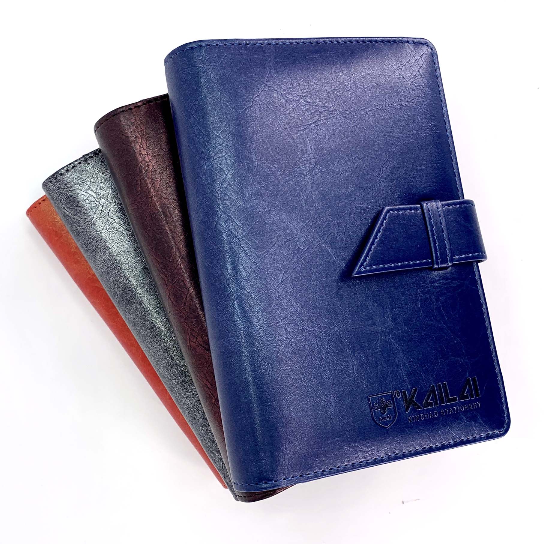 Office stationery classic multifunctional A5 Organizer pu hard cover binder loose-leaf notebook
