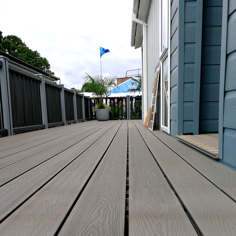 Deep Tea Grain Pattern WPC Decking