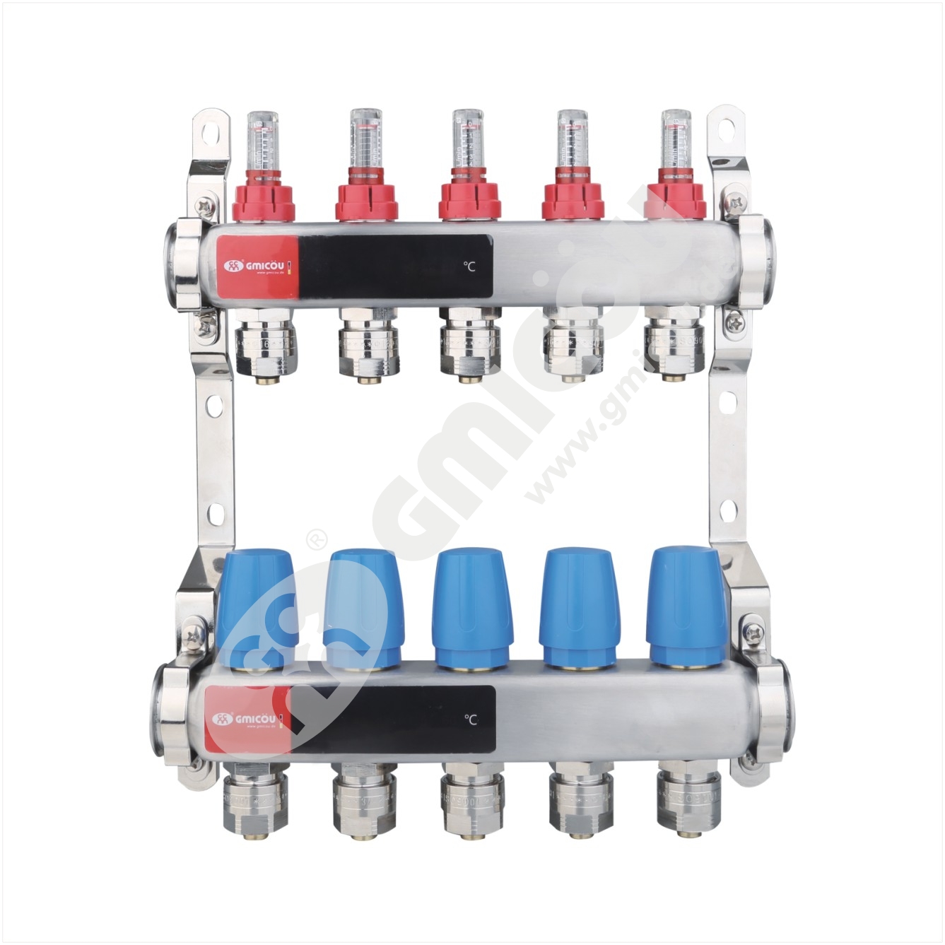 Stainless steel manifolds with flow meter