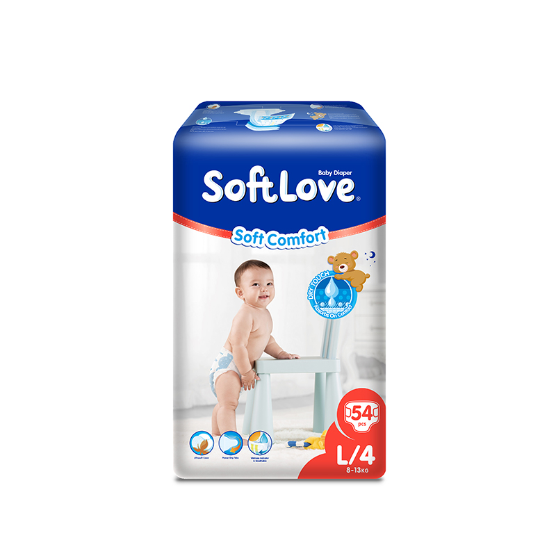 SoftLove baby diapers breathable L size 54pcs