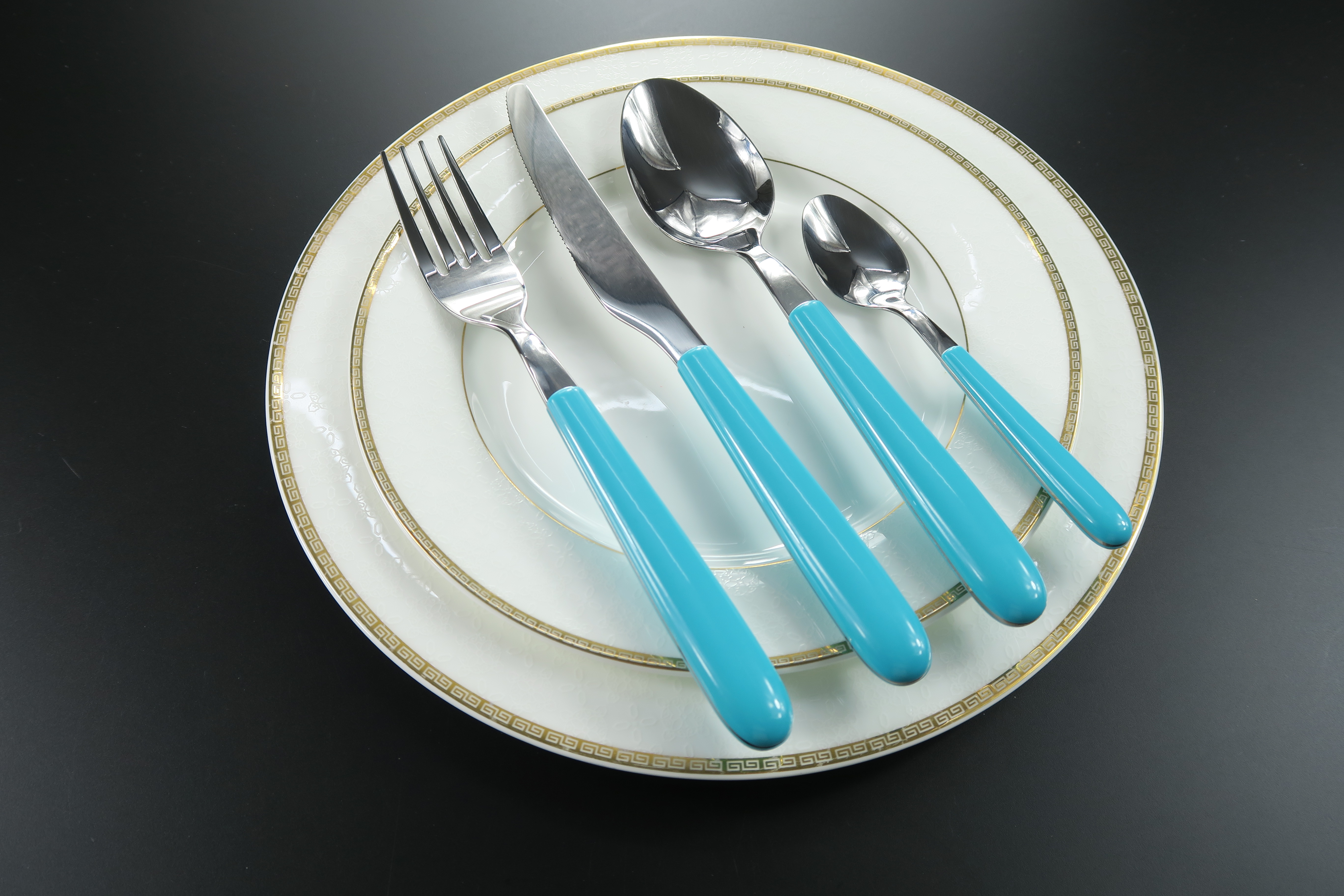 Stainless Steel Cutlery Set with Plastic Handle