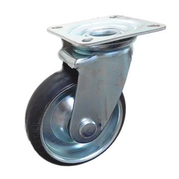 Heavy duty industrial factory price high quality cheap 10" black rubber fixed caster wheel for trolley/ foklift