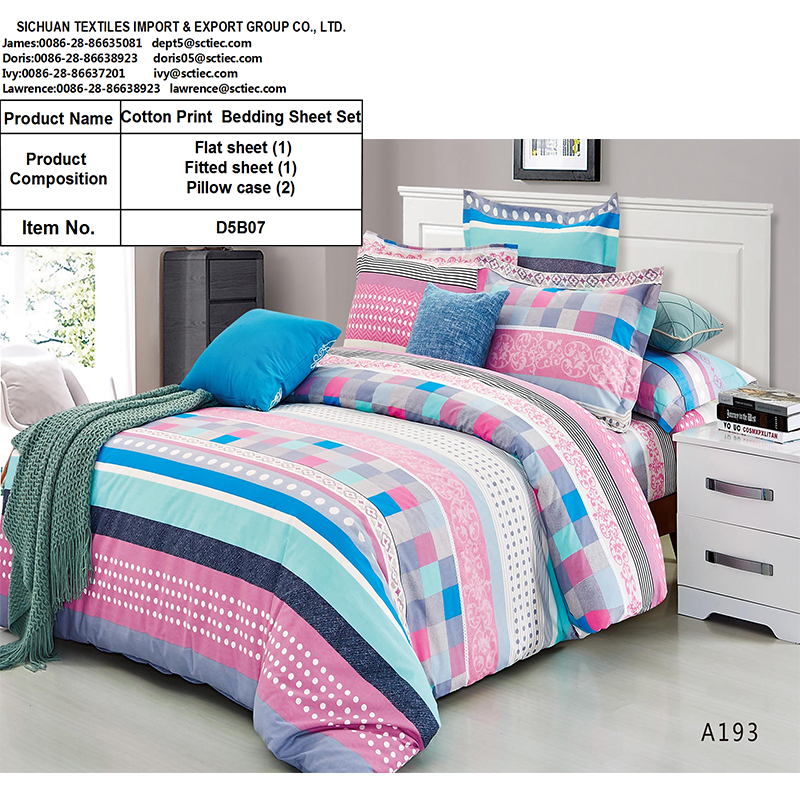 Cotton Print Bedding Sheet Set