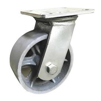 Wanda anti-wearing superior cheap durable cast iron industrial 8" swivel caster wheel for warehousing/ foklift
