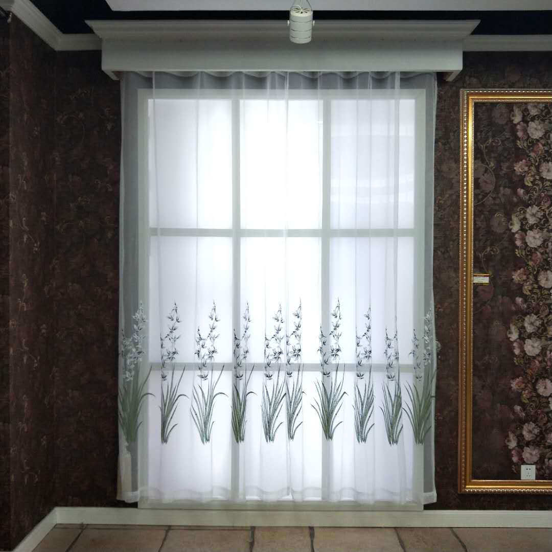 New Orchid Embroidery Curtain
