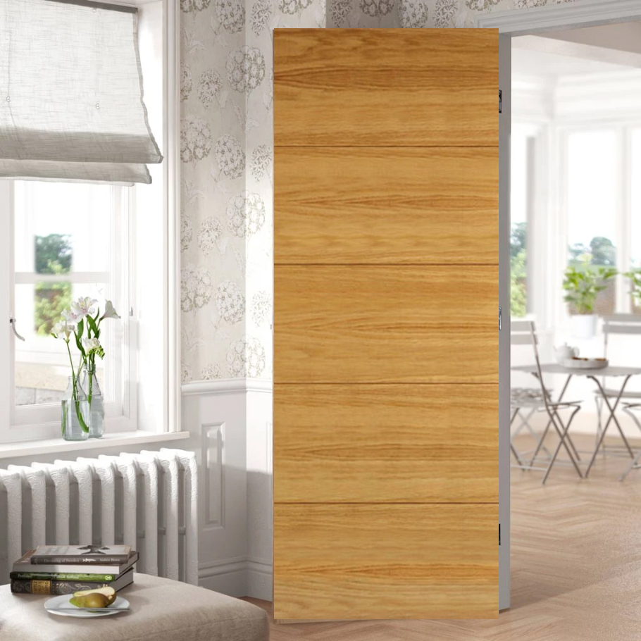 Oak Wooden Door with Lacquer finishing Prehung Entrance and Interior door
