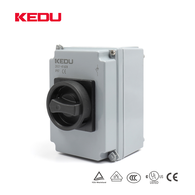 KEDU Switch-Disconnectors in Aluminium Enclosures IP67 IK08(16A，25A，32A，40A) ZH37-416EM