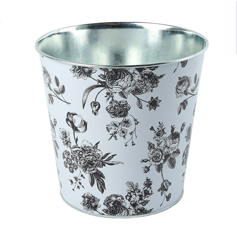 Metal round container