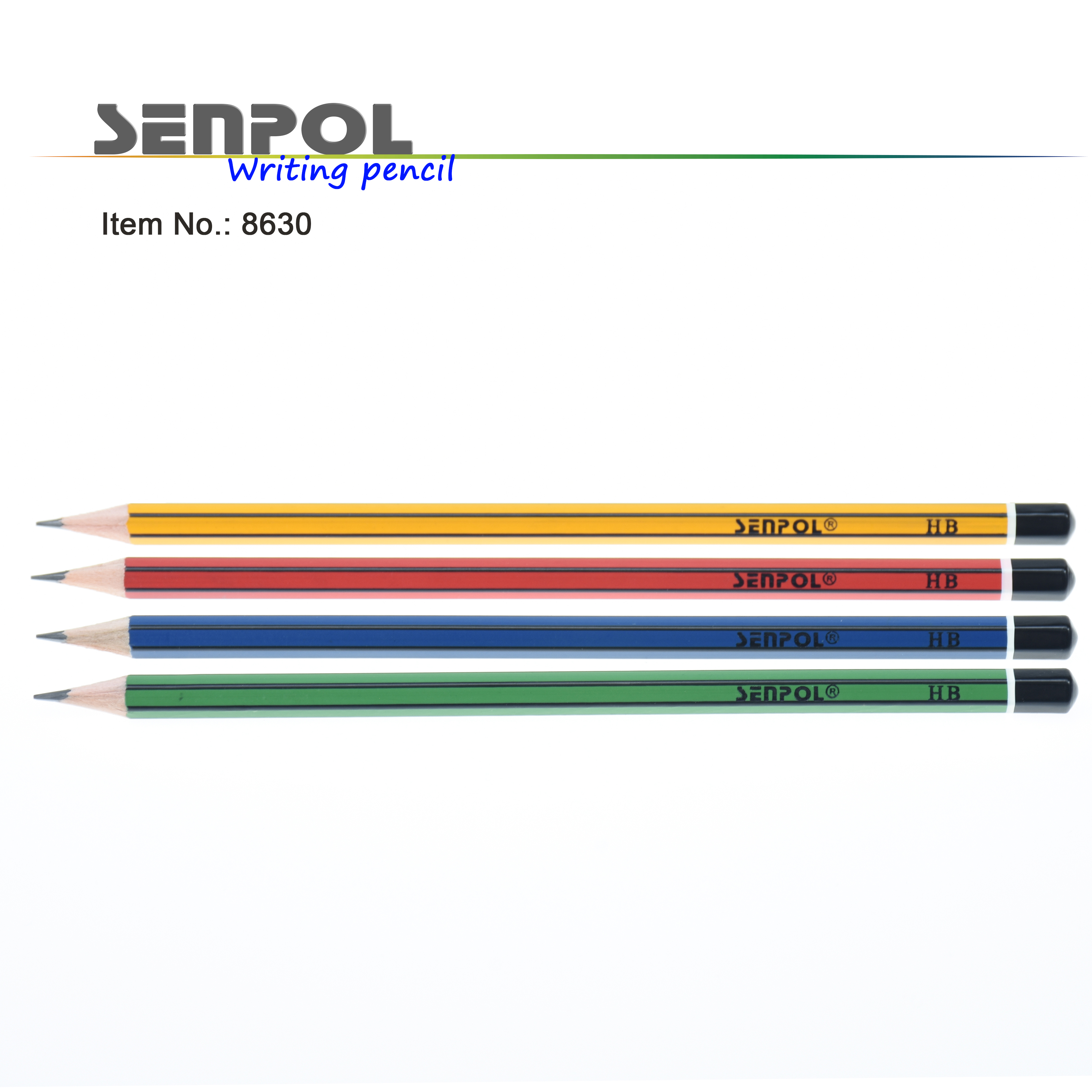 Graphite HB pencil with eraser