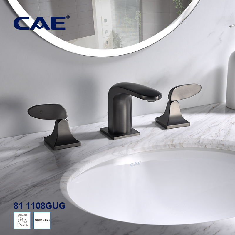 CAE Double-handle 8" widespread lavatory faucet 81 1108 CUPC