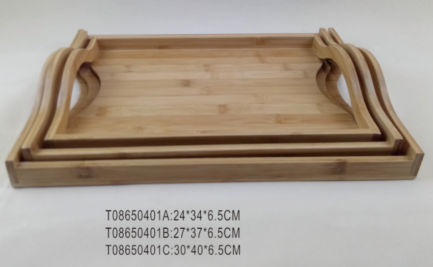 bamboo tray 3pcs as a set