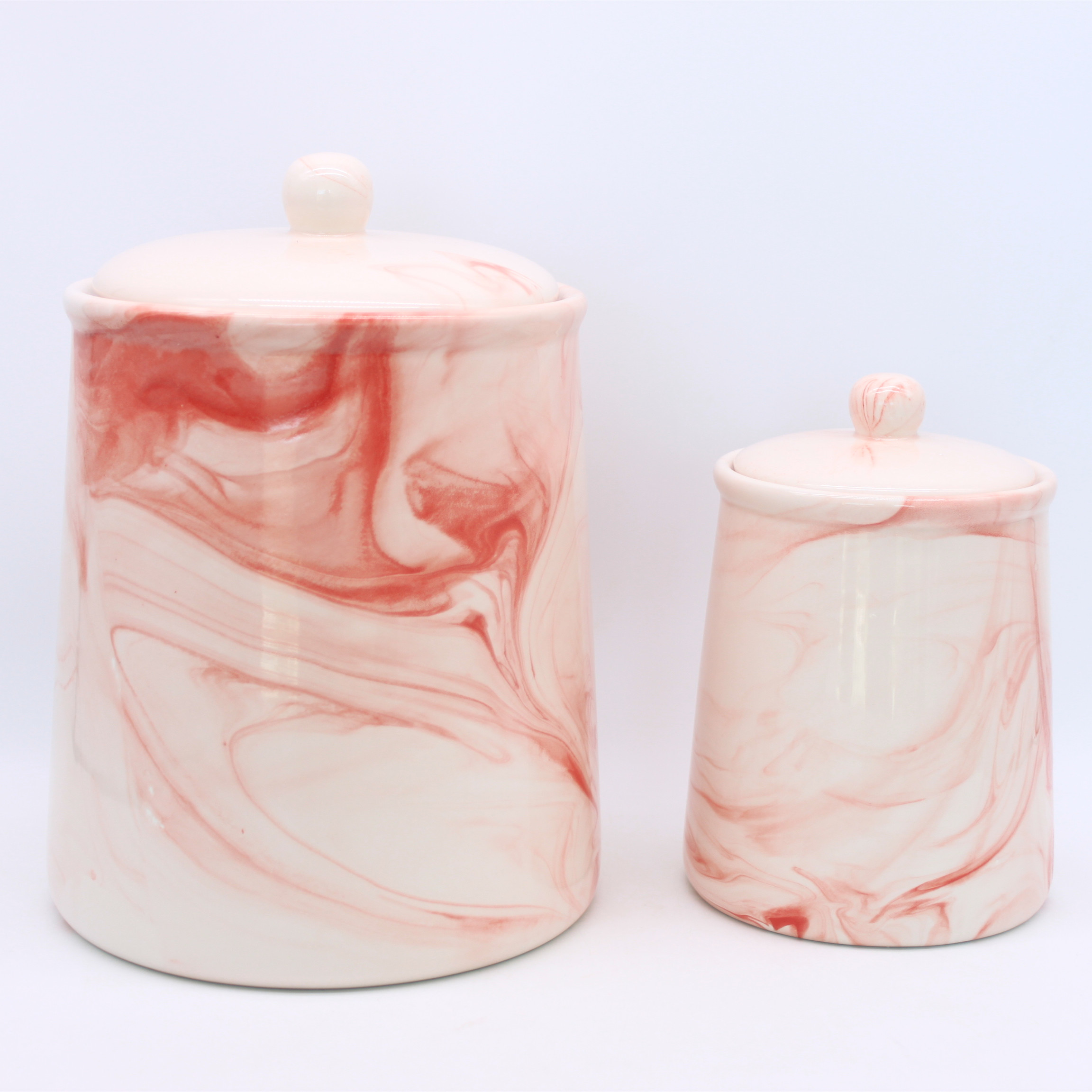 S2 Ceramic Marbel Seal Canister, Food safe Ceramic Canister
