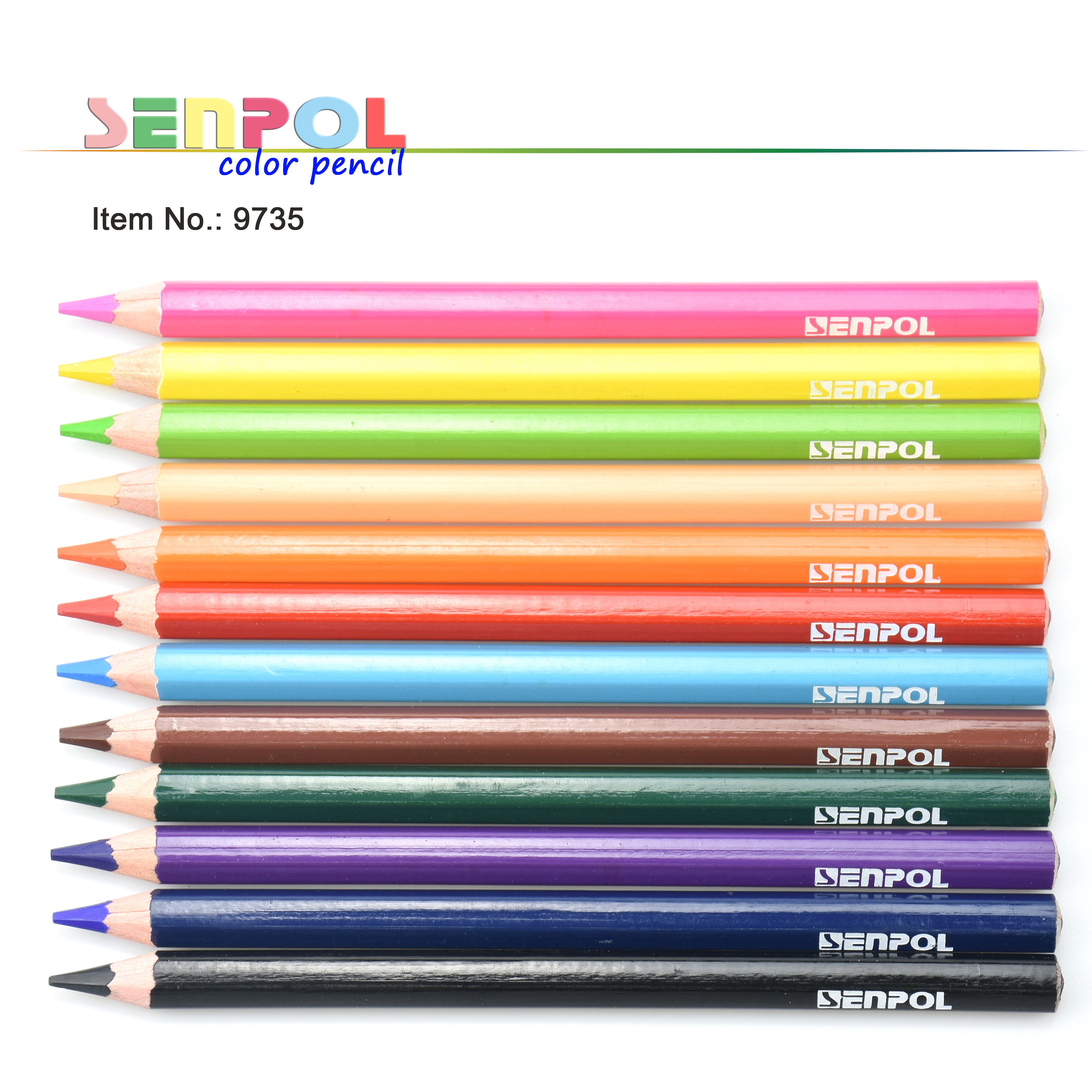 Jumbo color pencil hexagonal shape