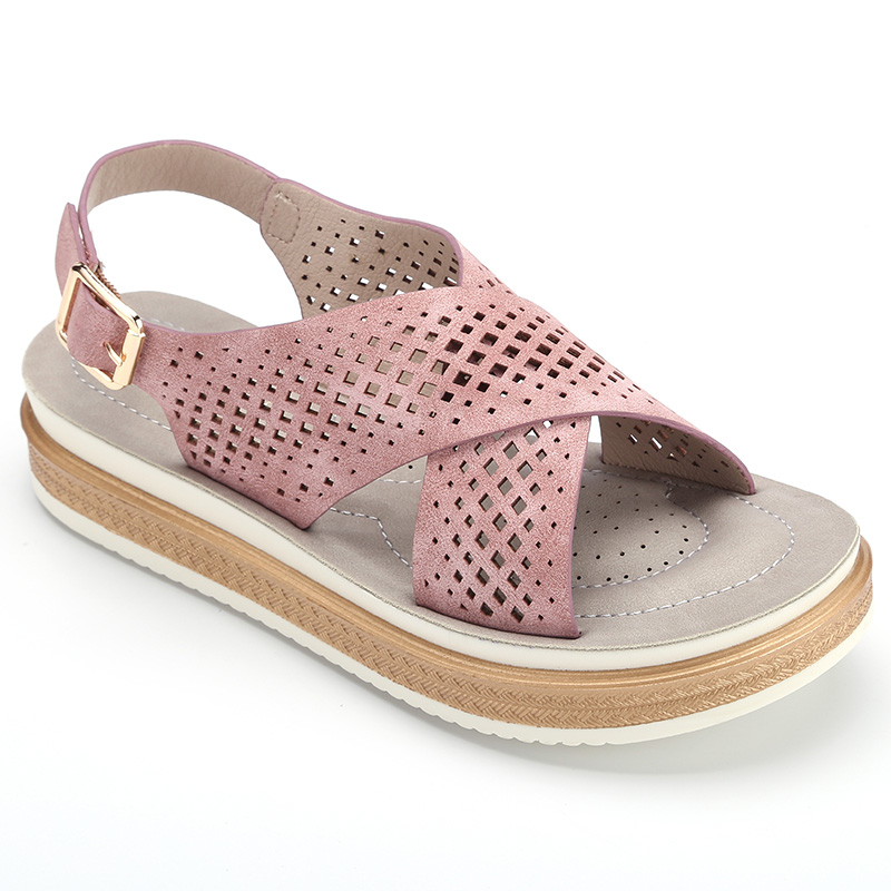 New Women's sandals Thick soled sandals soft injection Pu sandals Women's flat sandals