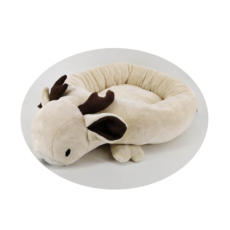 2020 new Christmas fawn shaped Plush round bed