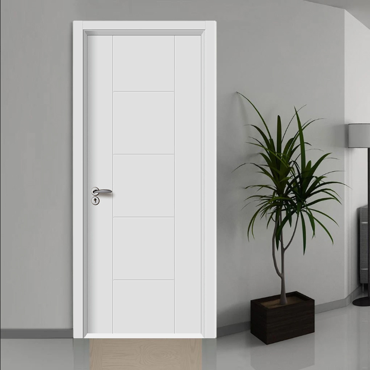 Primer Door with White lacquer finishing for Apartment and Hotel