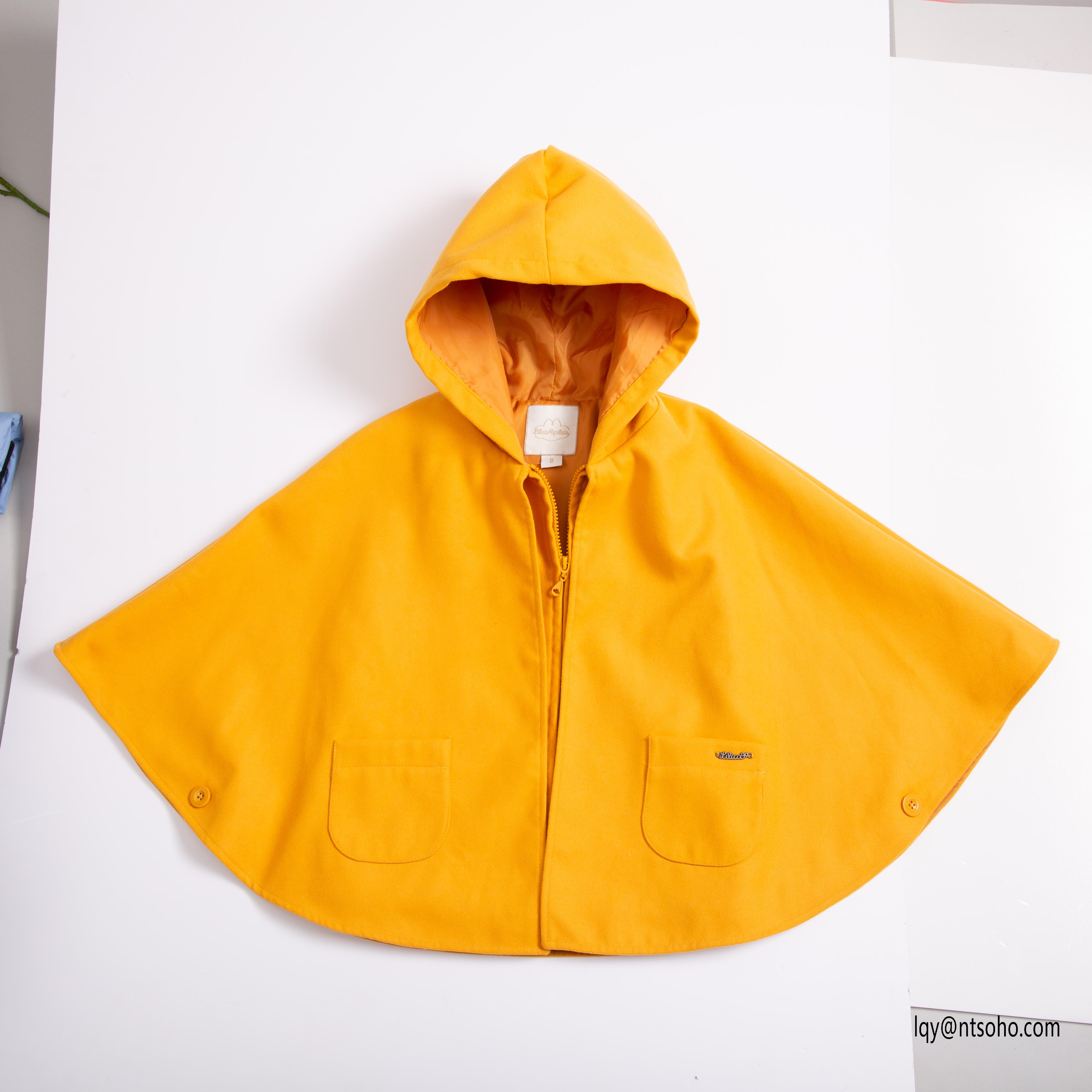 Girl ginger yellow hood cloak