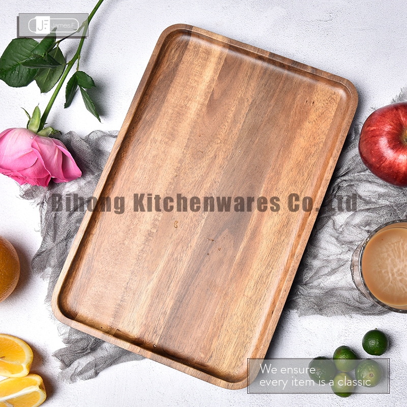 Rectangle acacia wood tray