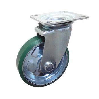 Anti static durable leveling feet heavy duty 10" pu swivel caster wheel for trolley cart/ foklift