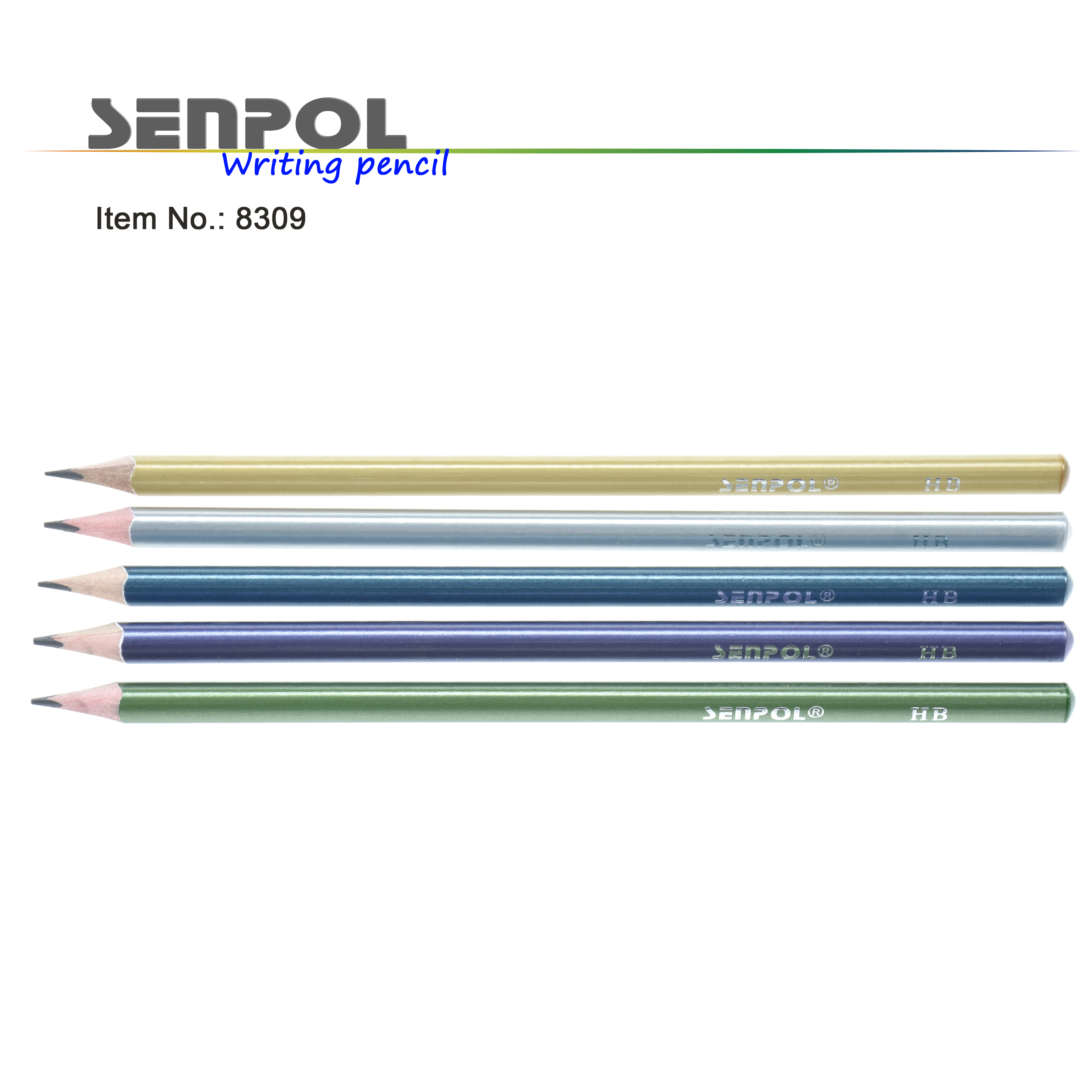 Metallic HB pencil with dipping end